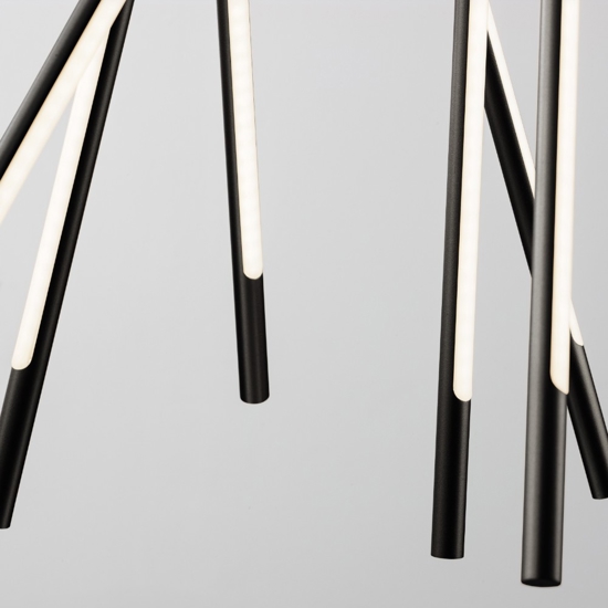 Lampadario led nero design moderno 3000k per soggiorno