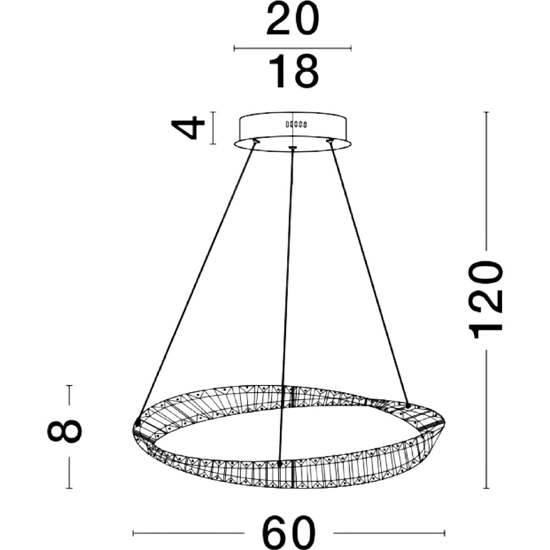 Lampadario dorato di cristallo led 36w 3000k per soggiorno