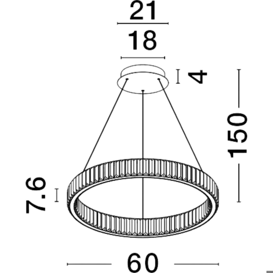 Lampadario led cerchio dorato di cristallo per soggiorno