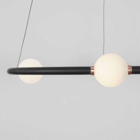 Lampadario rotondo nero per soggiorno moderno led 3000k dimmerabile