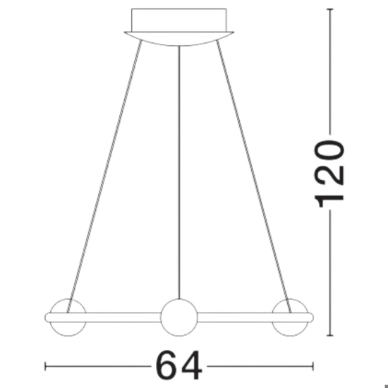 Lampadario rotondo nero per soggiorno moderno led 3000k dimmerabile
