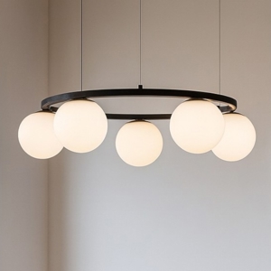 Lampadario led 30w 3200k nero per soggiorno moderno