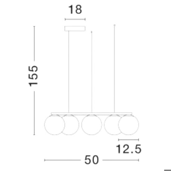 Lampadario led 30w 3200k nero per soggiorno moderno