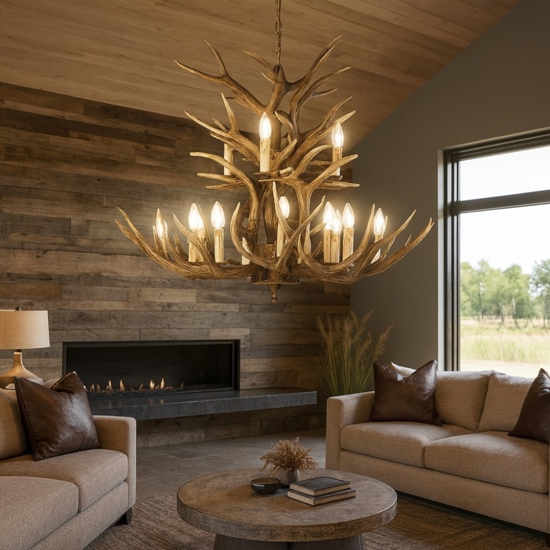 Chalet sp12 ideal lux lampadario 