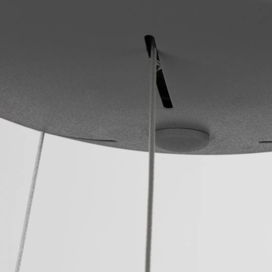 Lampadario cerchio grigio led 32w 3000k dimmerabile