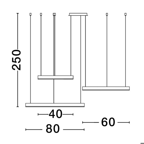 Lampadario 3 cerchi moderni oro led 181w 3000k per soggiorno