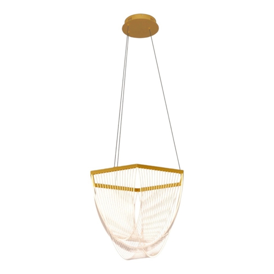 Lampadario led 35w 3000k dorato design moderno
