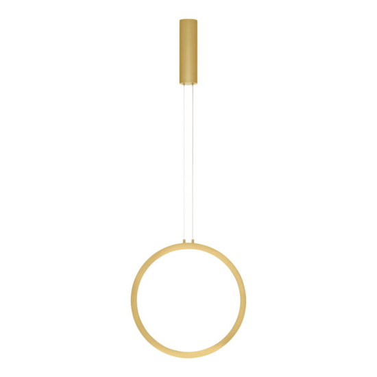 Lampadario cerchio dorato 40cm led 26w 3000k