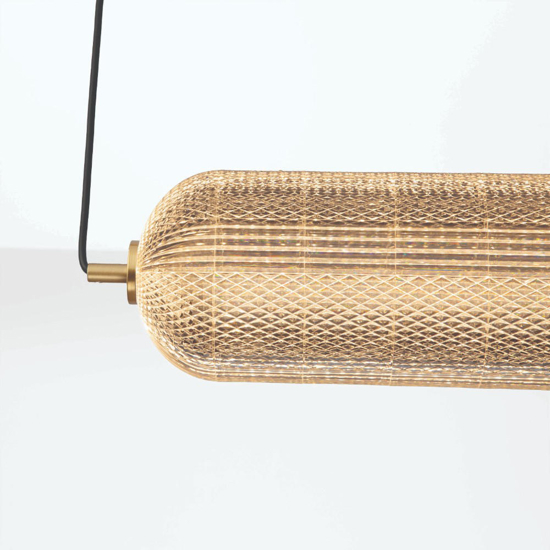 Lampadario led oro per salone