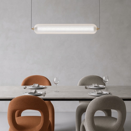 Lampadario led oro per salone