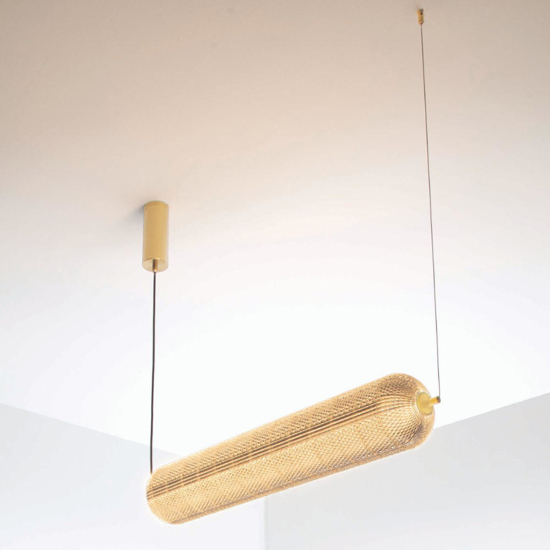 Lampadario led oro per salone