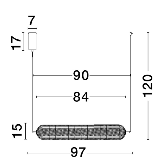 Lampadario led oro per salone