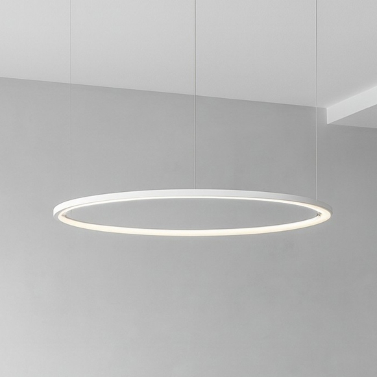 Lampadario cerchio led 80cm bianco dimmerabile