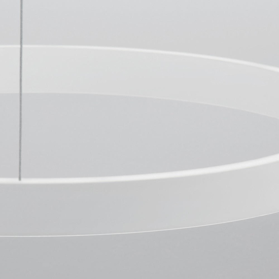 Lampadario cerchio bianco 60cm led biemissione 60w 3000k dimmerabile