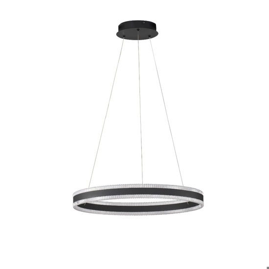 Lampadario moderno per salotto colore nero led 3000k dimmerabile