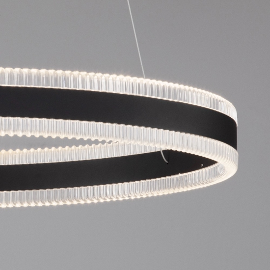 Lampadario moderno per salotto colore nero led 3000k dimmerabile