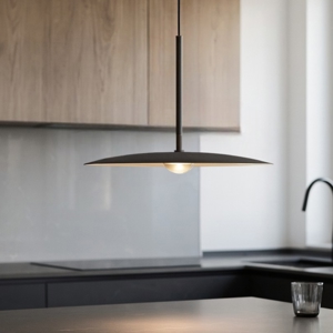 Visualizza i dettagli per Lampada a sospensione da cucina minimal tonda nera led 3000k Lampada a sospensione da cucina minimal tonda nera led 3000k