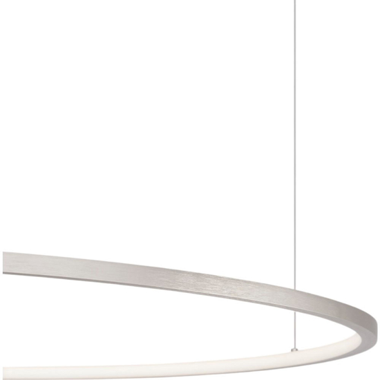 Lampadario moderno cerchio 100cm grigio led 59w 3000k dimmerabile