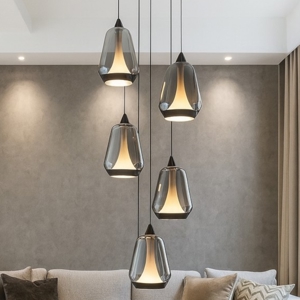 Visualizza i dettagli per Lampadario per salotto moderno 5 luci led 3000k cavo regolabile Lampadario per salotto moderno 5 luci led 3000k cavo regolabile
