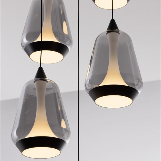 Lampadario per salotto moderno 5 luci led 3000k cavo regolabile
