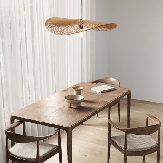 Lampadario per tavolo da cucina in corda di carta