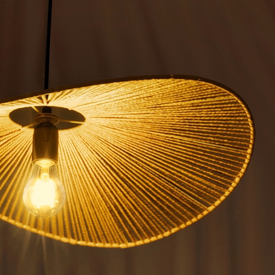 Lampadario per tavolo da cucina in corda di carta