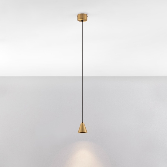 Lampada a sospensione per comodino colore oro led 3000k