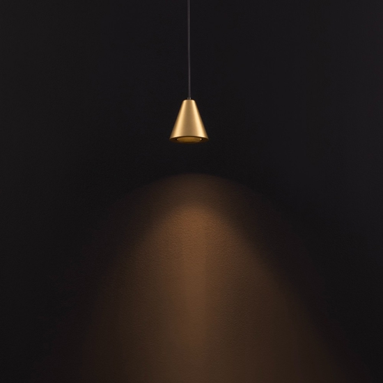 Lampada a sospensione per comodino colore oro led 3000k