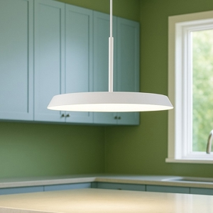 Lampada a sospensione bianca tonda minimal led 3000k