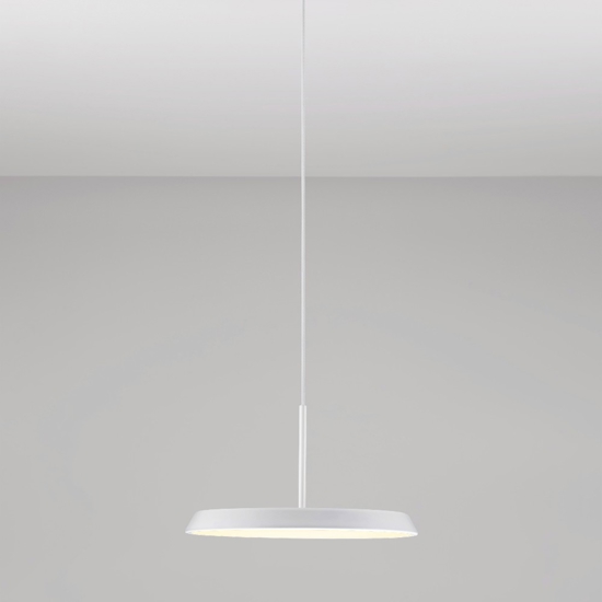Lampada a sospensione bianca tonda minimal led 3000k