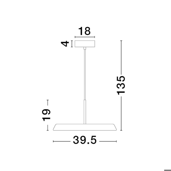 Lampada a sospensione bianca tonda minimal led 3000k