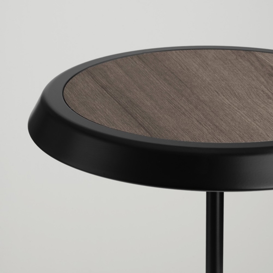 Lampada da tavolo moderna nera con effetto legno led 3000k