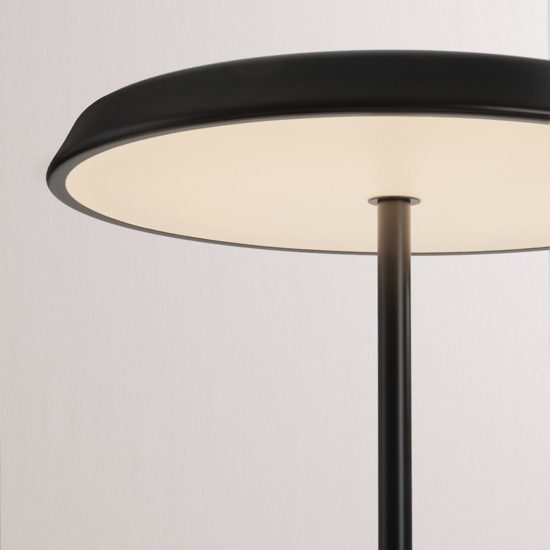 Lampada da tavolo moderna nera con effetto legno led 3000k