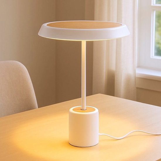 Lampada da tavolo bianca moderna led 3000k