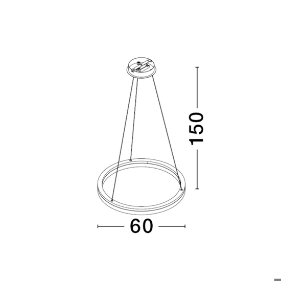 Lampadario moderno circolare led 3000k dimmerabile