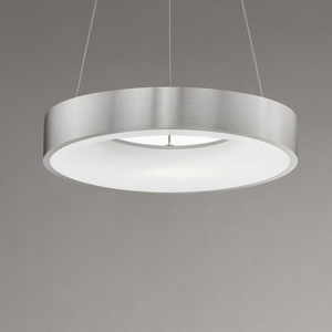 Lampadario cerchio 38cm grigio tondo led 30w 3000k