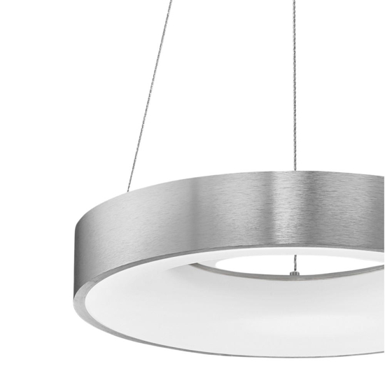 Lampadario cerchio 38cm grigio tondo led 30w 3000k