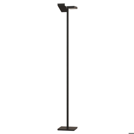 Lampada da terra moderna nera luci orientabili top light