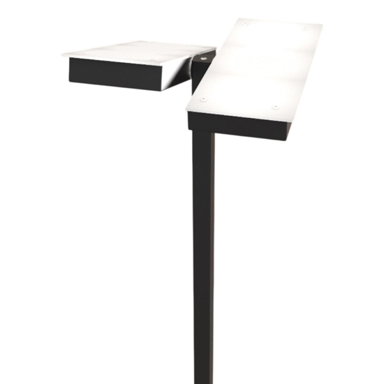Lampada da terra moderna nera luci orientabili top light