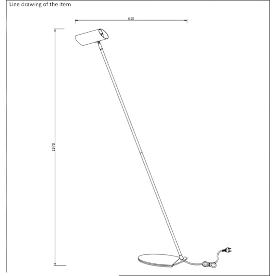 Lampada da terra design moderna da lettura metallo bianco