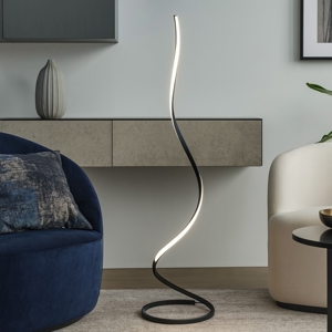 Piantana design moderna led 22w 2800k marrone ossido