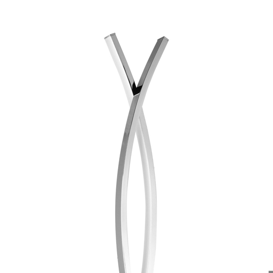 Eglo lasana lampada da terra intrecciata led 36w 3000k design moderna cromo