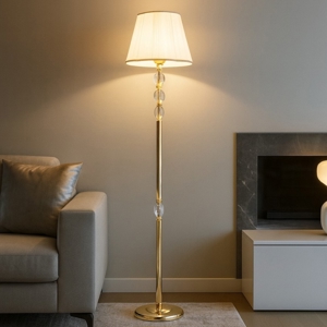 Ondaluce piantana classica brigida colore oro con cristalli