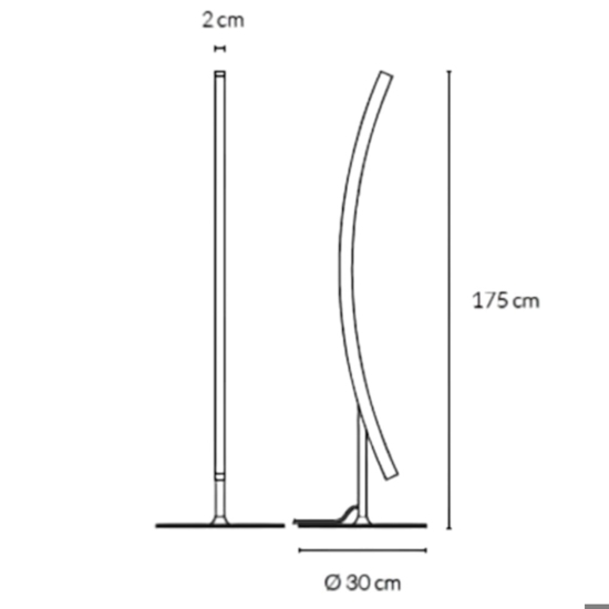 Lampada ad arco led 24w 3000k vivida bow sabbia