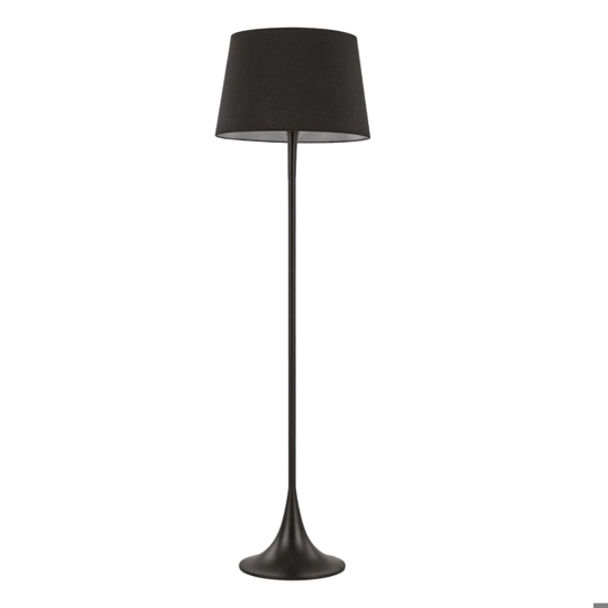 Lampada da terra ideal lux london pt1 nera per salotto