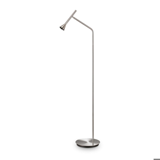 Diesis pt ideal lux lampada da terra nickel led 3000k orientabile