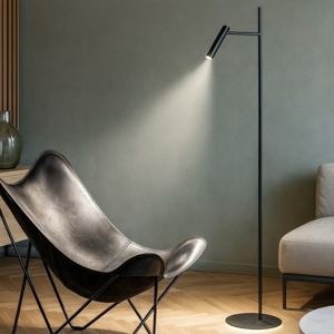 Gambo perenz lampada da terra piantana per studio nero orientabile led 3000k