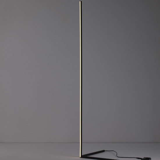 Lampada da terra nera moderna led 18w 3000k dimmerabile
