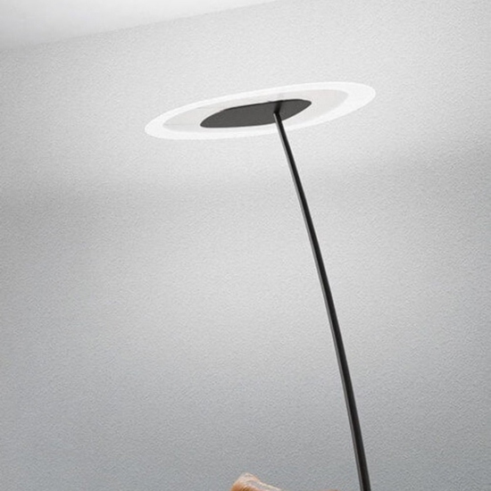 Antigua nera fl linea light piantana moderna led 3000k dimmerabile