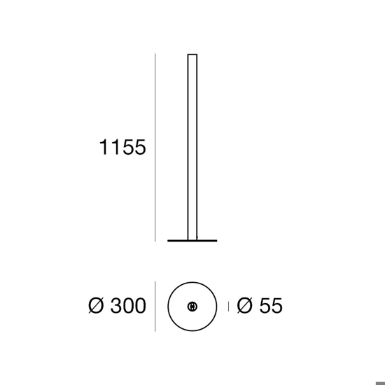 Birba linea light lampada da terra cilindrica design moderno